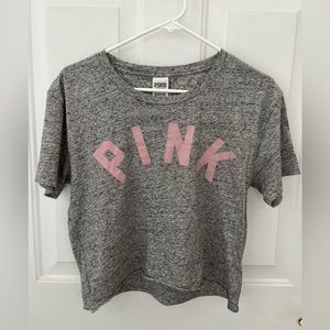 PINK: crop top, grey, size S